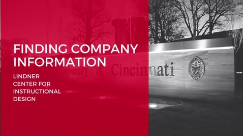 Thumbnail for Finding Company Information