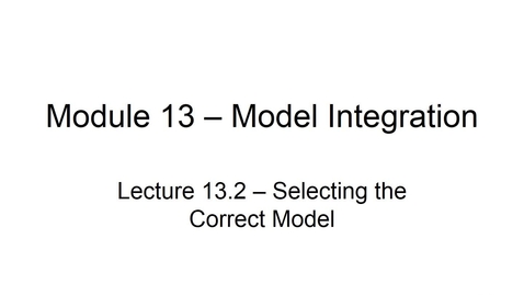 Thumbnail for entry BANA 2082 White L13-2 Selecting the Correct Model