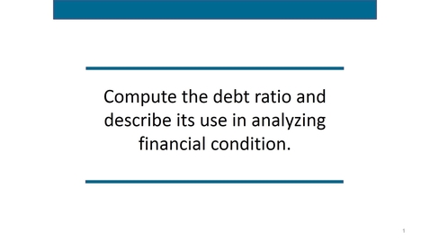 Thumbnail for entry Accounting 7012 Module 2 L5 The Debt Ratio