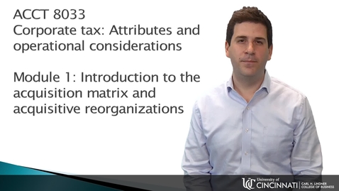 Thumbnail for entry ACCT 8033 Module 1 Introduction