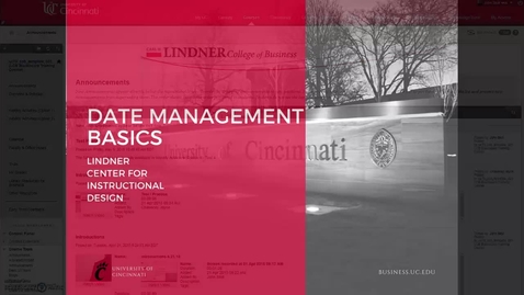 Thumbnail for Date Management