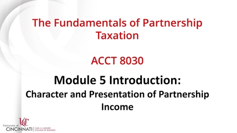 Thumbnail for entry ACCT8030 Module 5 Introduction