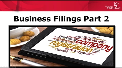 Thumbnail for entry Business Filings &amp; Company Research Part 2: Public Companies &amp; SEC Filings