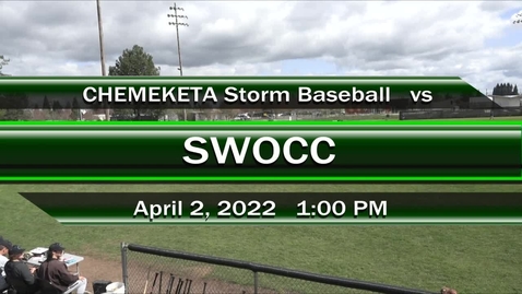 Thumbnail for entry 04-02-22 - Men's Storm Baseball vs. SWOCC