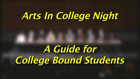 Thumbnail for entry Arts In College Night (2013)