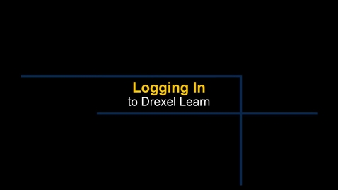 Thumbnail for entry Learn - Logging into Drexel Learn
