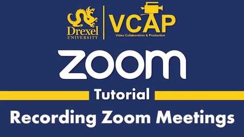 Thumbnail for entry Recording Zoom Meeting