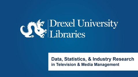 Thumbnail for Data, Statistics, and Industry Research in Television and Media Management