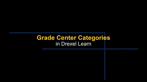 Thumbnail for entry Grade Center - Categories