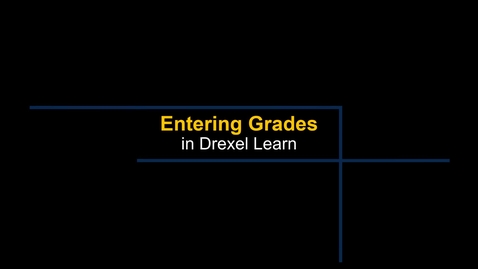 Thumbnail for entry Grade Center - Entering Grades