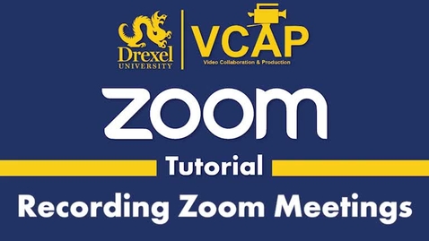 Thumbnail for Recording Zoom meetings