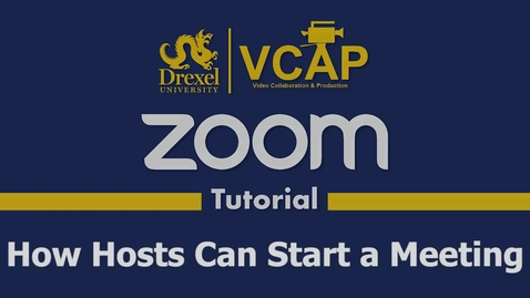 Thumbnail for How Hosts Can Start a Zoom Meeting