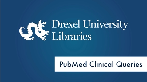 Thumbnail for PubMed Clinical Queries