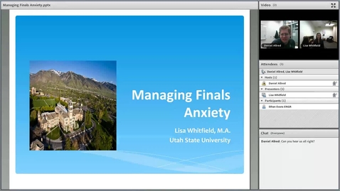 Thumbnail for entry Managing Finals Anxiety