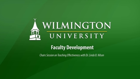 Thumbnail for Faculty Development Chairs Session on Teaching Effectiveness