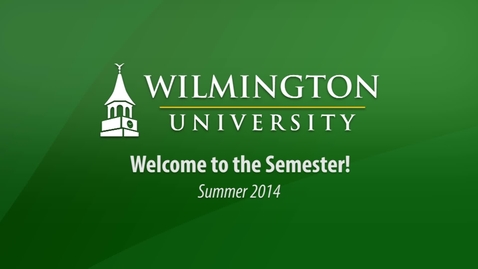 Thumbnail for entry Welcome to the Summer 2014 Semester!