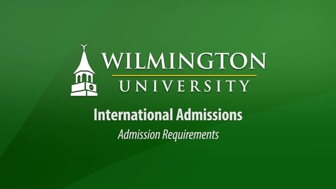 Thumbnail for entry International Admissions Requirements