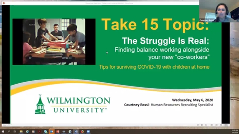 Thumbnail for Take 15:  Parenting-Finding balance working alongside your &quot;new coworkers&quot;