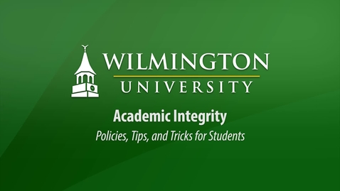 Thumbnail for Academic Integrity at WilmU