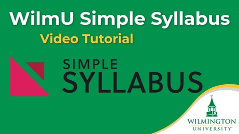 Thumbnail for Updating Simple Syllabus in Canvas