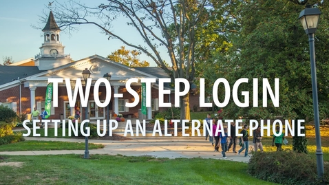 Thumbnail for 2 STEP LOGIN - ALTERNATE PHONE