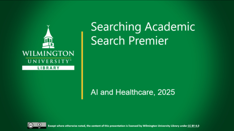 Thumbnail for Academic Search Premier 2025: AI in Healthcare