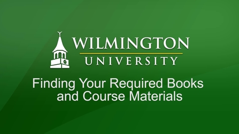 Thumbnail for entry Finding Your Required Books and Course Materials