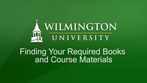 Thumbnail for Finding Your Required Books and Course Materials