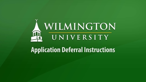 Thumbnail for Application Deferral Instructions
