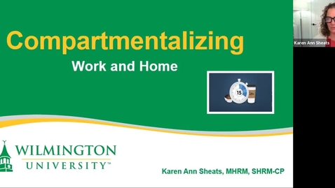 Thumbnail for  Take-15:  Compartmentalizing Work and Home