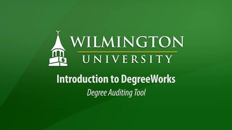 Thumbnail for Intro to Degree Works
