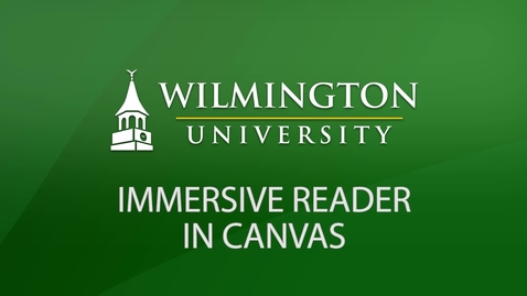 Thumbnail for entry Immersive Reader in Canvas