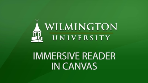 Thumbnail for Immersive Reader in Canvas
