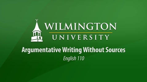 Thumbnail for English 110: Unit 1, Lesson 1 Introduction to Argumentative Writing 