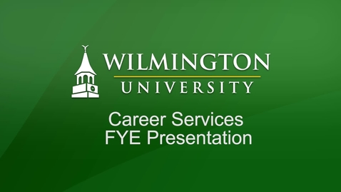 Thumbnail for FYE Career Services Presentation