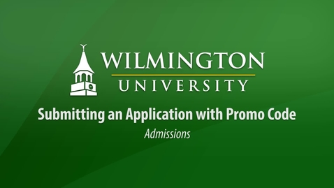 Thumbnail for Submitting an application with a promo code