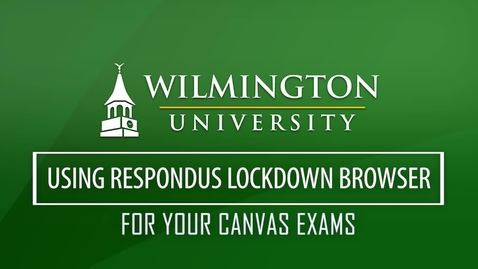 Thumbnail for entry Using Respondus Monitor with LockDown Browser to Complete Exams in Canvas