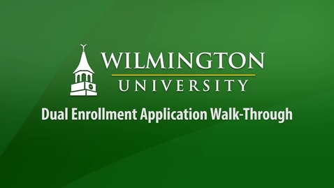 Thumbnail for entry Dual Enrollment Application Walkthrough
