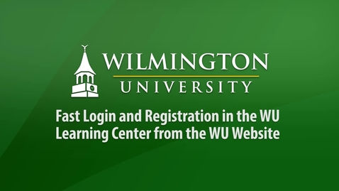 Thumbnail for entry Fast Login and Registration in the WU Learning Center from the WU Website