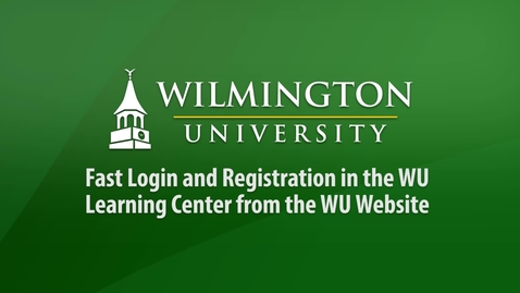Thumbnail for Fast Login and Registration in the WU Learning Center from the WU Website