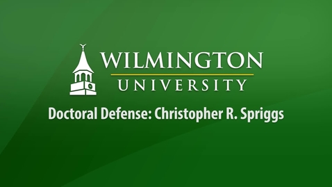 Thumbnail for entry Doctoral Defense: Christopher R. Spriggs