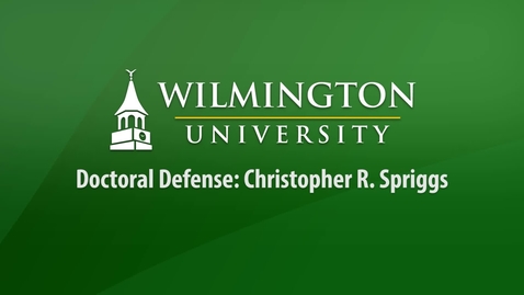 Thumbnail for Doctoral Defense: Christopher R. Spriggs