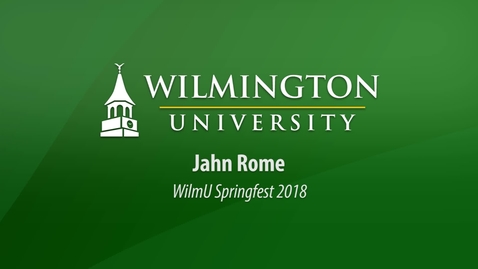 Thumbnail for entry Jahn Rome at WilmU Springfest 2018