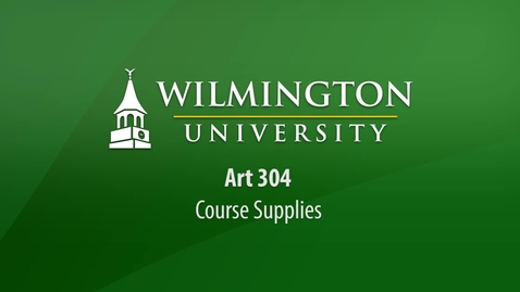 Thumbnail for ART 304: Course Supplies