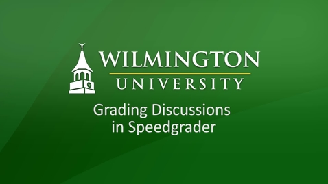 Thumbnail for entry Grading Discussions in Speedgrader