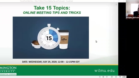 Thumbnail for Take 15: Online Meeting Tips and Tricks