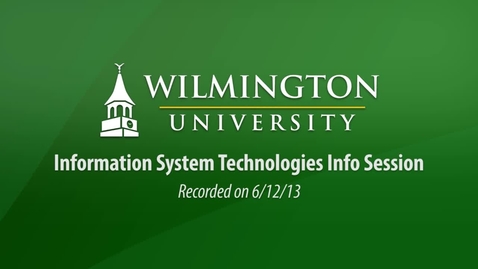 Thumbnail for entry Information Systems Technologies Info Session 6-12-13