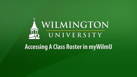 Thumbnail for Accessing a class roster