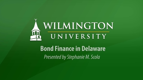 Thumbnail for entry Bond Finance in Delaware