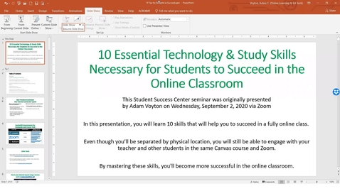 Thumbnail for entry 10 Essential Technology &amp; Study Skills Necessary for Students to Succeed in the Online Classroom